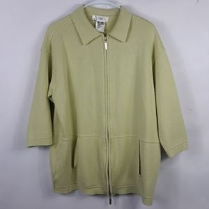 Escada women's cashmere jacket lemongrass 42